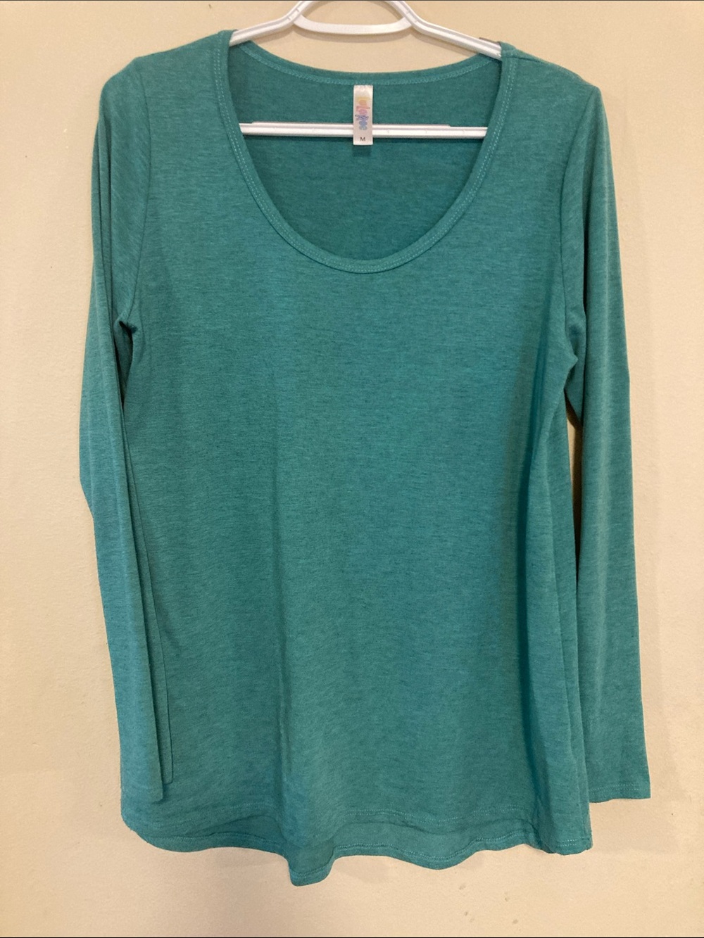 LuLaRoe Long Sleeve Scoop Neck Top - Teal Green